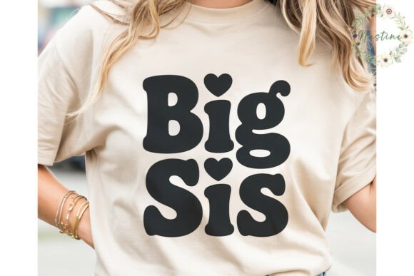 Big Sis Heart Sublimation Design: A Creative Asset for Makers