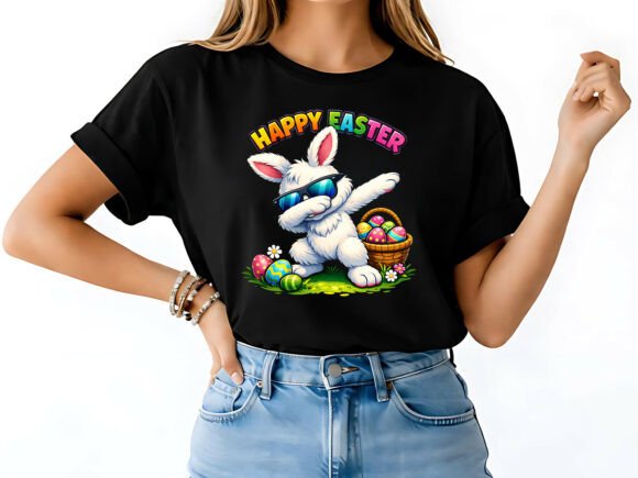 Bring Spring to Life with a Happy Easter Bunny T-Shirt Design