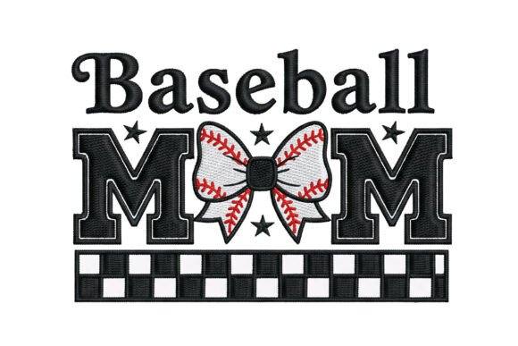 Celebrate the Season with the Baseball Mom Bow Embroidery Design