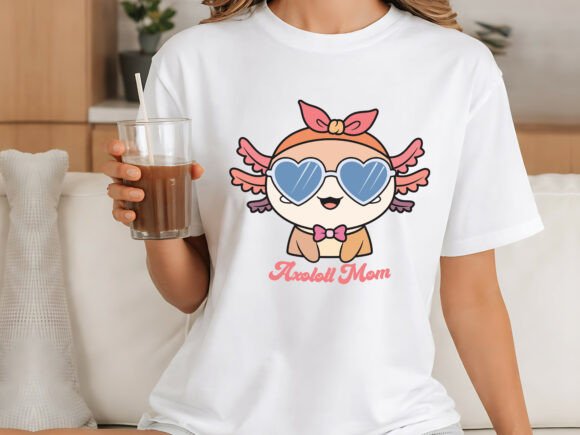 Cute Axolotl Mom Cartoon Design: The Ultimate POD Bundle