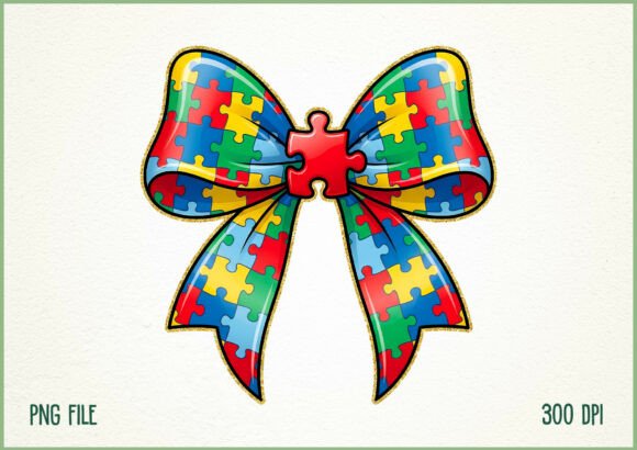 Designing with Heart: The Autism Awareness Puzzle Bow