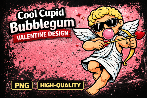 Forget Traditional Hearts: The Cool Cupid Bubblegum Valentine Design