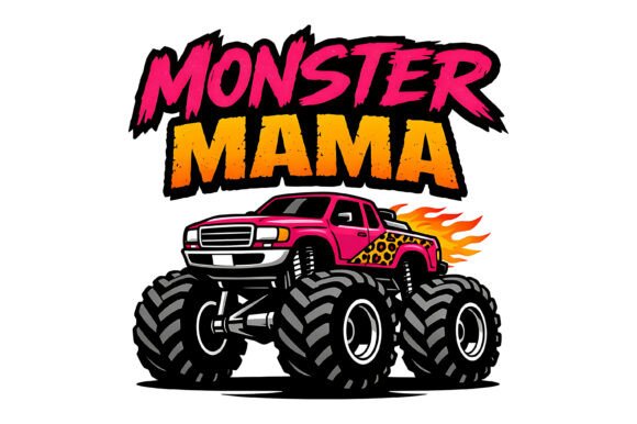 Unleash Your Brand's Personality with the Monster Mama Pink Truck Design